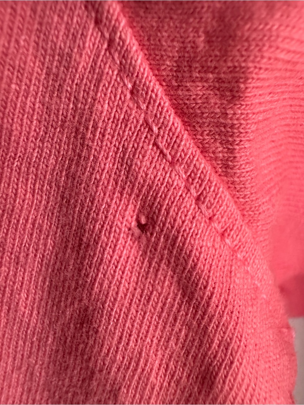 Frank & Eileen Patrick Popover Henley Pink Coral Cotton Raw Hem Minimalist S - Picture 13 of 15